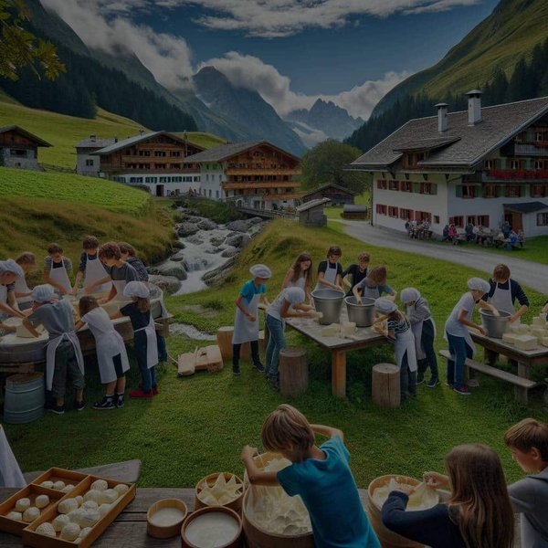 Où trouver une ferme pédagogique dans les Alpes offrant des ateliers de fabrication de fromage pour enfants?