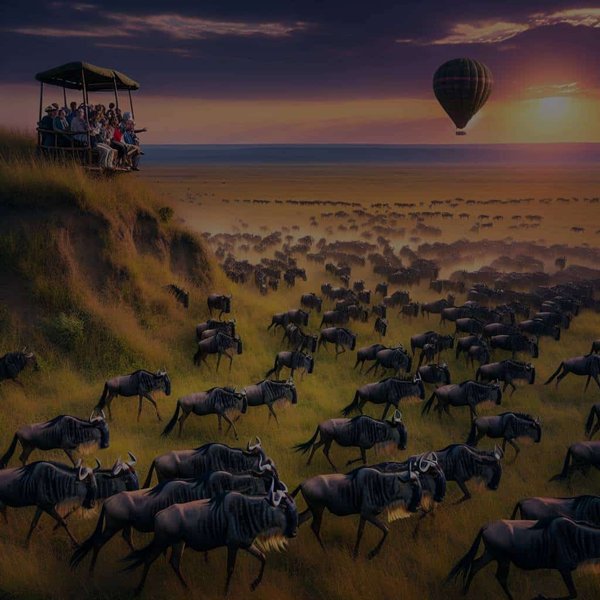 Quel est le meilleur moyen de découvrir la grande migration des gnous en Afrique de l'Est?