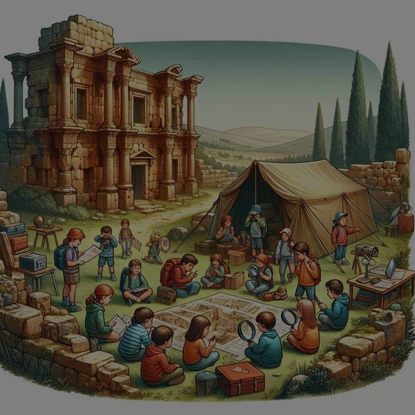 Comment préparer une chasse au trésor historique pour les enfants en camping près de ruines anciennes?